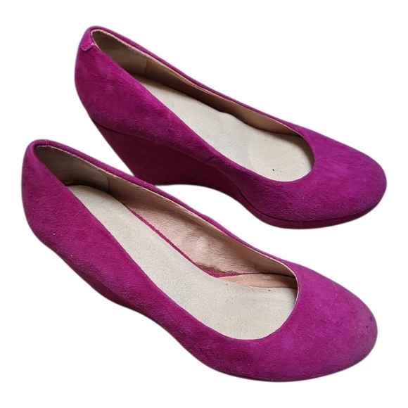 Aldo Pink Wedge Pumps with Suede Finish - Size 36 US 5.5 - Picture 2 of 4